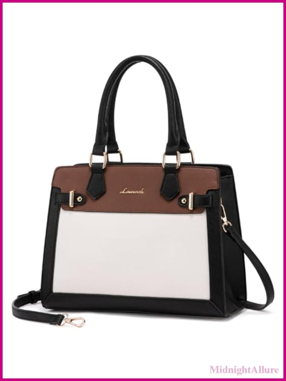 LOVEVOOK PU Leather Satchel Tote Shoulder Crossbody Bag Purse